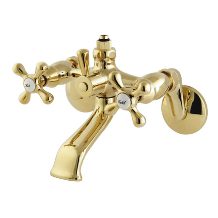 KINGSTON BRASS Tub Faucet Body, Polished Brass, Wall CC2662